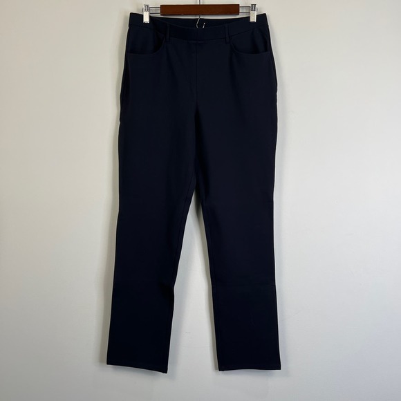 Quince Navy Ultra-Stretch Ponte Straight Leg 4-Pocket Pant NWT size XS Petite - Picture 9 of 12